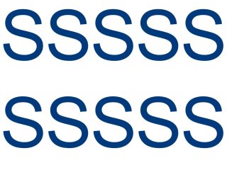 10 wetterfeste Klebebuchstaben groß – selbstklebend für Außen & Innen: „S“ (2 cm, blau)