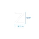 10 wetterfeste Klebebuchstaben groß – selbstklebend für Außen & Innen: „Z“ (15 cm, weiß)