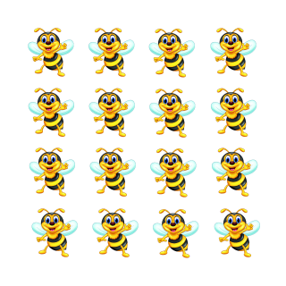 Setangebote Aufkleber – Lustige Honig Biene Sticker rund, wetterfest (36 Stück)