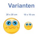 Ängstlich mit verdrehten blauen Augen – Smile...