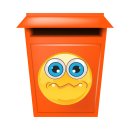 Ängstlich mit verdrehten blauen Augen – Smile Aufkleber für jeden Anlass