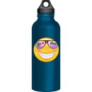 Lächelnde Aufkleber mit lila Sonnenbrille – Smile Autoaufkleber für Wohnwagen und mehr! Sticker mit Stil bestellen 10 x 10 cm