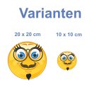 Blaue Augen mit Moustache und Brille – Stilvolle...