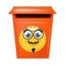 Blaue Augen mit Moustache und Brille – Stilvolle Aufkleber