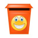 Lachend Hinterlistig Smile Aufkleber – Wetterfester Sticker für Innen und Außen