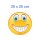 Smile Aufkleber – Lachend mit blauen Augen in verschiedenen Größen (20 x 20 cm)