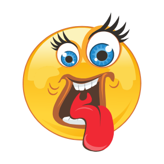 Smile Aufkleber – herausgestreckte Zunge, wetterfest & langlebig