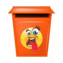 Smile Aufkleber – herausgestreckte Zunge, wetterfest & langlebig