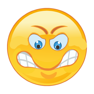 Sauer Gerunzelte Stirn Aufkleber – Wetterfester Sticker von Kleberio