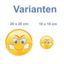 Sauer Gerunzelte Stirn Aufkleber – Wetterfester Sticker von Kleberio