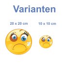 Veilchen im Gesicht mit Pflaster – Witziger Aufkleber in zwei Größen