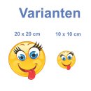 Freche Smile Aufkleber – Mit herausgestreckter Zunge