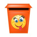 Freche Smile Aufkleber – Mit herausgestreckter Zunge (20 x 20 cm)