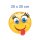 Freche Smile Aufkleber – Mit herausgestreckter Zunge (20 x 20 cm)