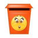 Erschrocken mit Aufgerissenen Augen – Wetterfester Smile Aufkleber