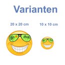 Smile Aufkleber – Lächelnd mit Grüner...