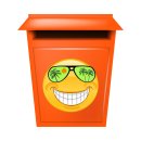 Smile Aufkleber – Lächelnd mit Grüner Sonnenbrille, Wetterfest