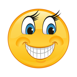 Smile Aufkleber – Grinsen mit weißen Zähnen, wetterfest & langlebig