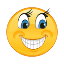 Smile Aufkleber – Grinsen mit weißen...