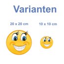 Smile Aufkleber – Grinsen mit weißen...