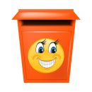 Smile Aufkleber – Grinsen mit weißen Zähnen, wetterfest & langlebig