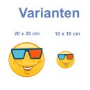 Grinsen mit 3D-Brille Aufkleber – Witziger Sticker...