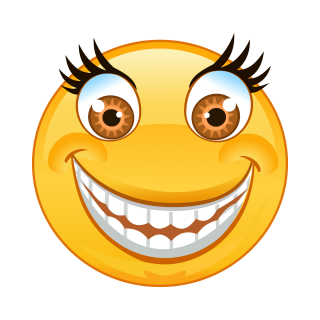 Smile Aufkleber – Lachend mit Grübchen, wetterfest & langlebig