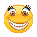 Smile Aufkleber – Lachend mit Grübchen, wetterfest & langlebig