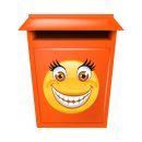 Smile Aufkleber – Lachend mit Grübchen, wetterfest & langlebig