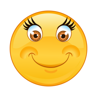 Smile Aufkleber – freundlich lachend braune Augen, wetterfest