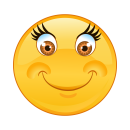 Smile Aufkleber – freundlich lachend braune Augen,...