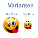 Smile Aufkleber – Lachender Sticker mit Zunge...