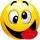 Smile Aufkleber lachend mit ausgesteckter Zunge – Kleberio Sticker für Auto, Wohnwagen und mehr kaufen! 10 x 10 cm