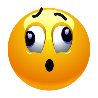 Überrascht mit verdrehten Augen – Smile Aufkleber für jede Oberfläche