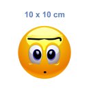 Erstaunter Gesichtsausdruck Aufkleber – Wetterfest und Vielseitig (10 x 10 cm)