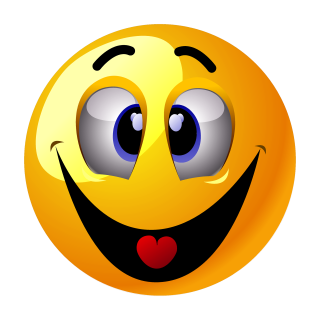 Smile Aufkleber – Lachen und Schielen, wetterfest & langlebig (20 x 20 cm)