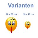 Langgezogener Smile-Aufkleber mit Zunge –...