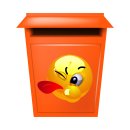 Zwinkernder Smiley-Aufkleber mit herausgestreckter Zunge – wetterfest