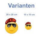 Smile Aufkleber – Lächelnd mit Hut und...