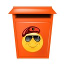 Smile Aufkleber – Lächelnd mit Hut und Sonnenbrille