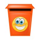 Smile Aufkleber – Lächelnd mit Zähnen, wetterfest & langlebig (10 x 10 cm)