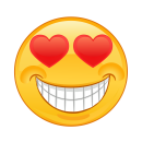 Smile Aufkleber – Lachend mit herzförmigen...