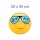 Smile Aufkleber – Lachend mit blauer Sonnenbrille, wetterfest (20 x 20 cm)