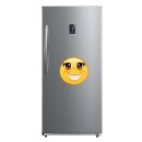 Smile Aufkleber – Lachend mit roten Augen und Wimpern (20 x 20 cm)