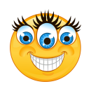 Smile Aufkleber – Lachend Dreiäugig für...