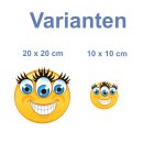 Smile Aufkleber – Lachend Dreiäugig für Innen- und Außenbereich