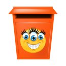 Smile Aufkleber – Lachend Dreiäugig für Innen- und Außenbereich (10 x 10 cm)