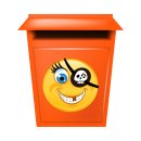 Smile Aufkleber mit Augenklappe Pirat – wetterfest & langlebig (20 x 20 cm)