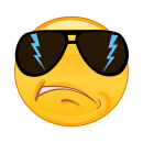 Sonnenbrille mit Blitz – Stilvoller Aufkleber in...