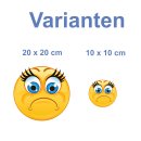 Trauriger Aufkleber mit blauen Augen – wetterfest & langlebig